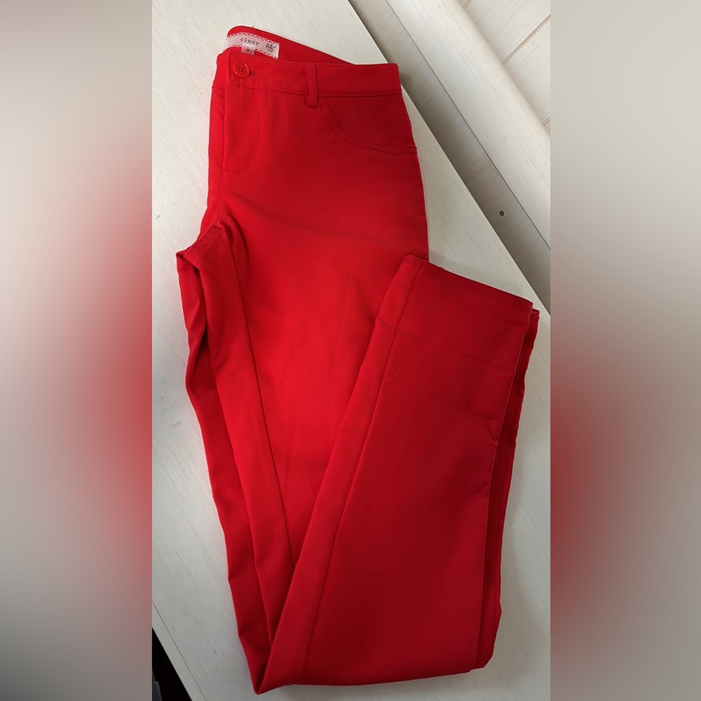 NWOT Cluny red carrot color pants size 4